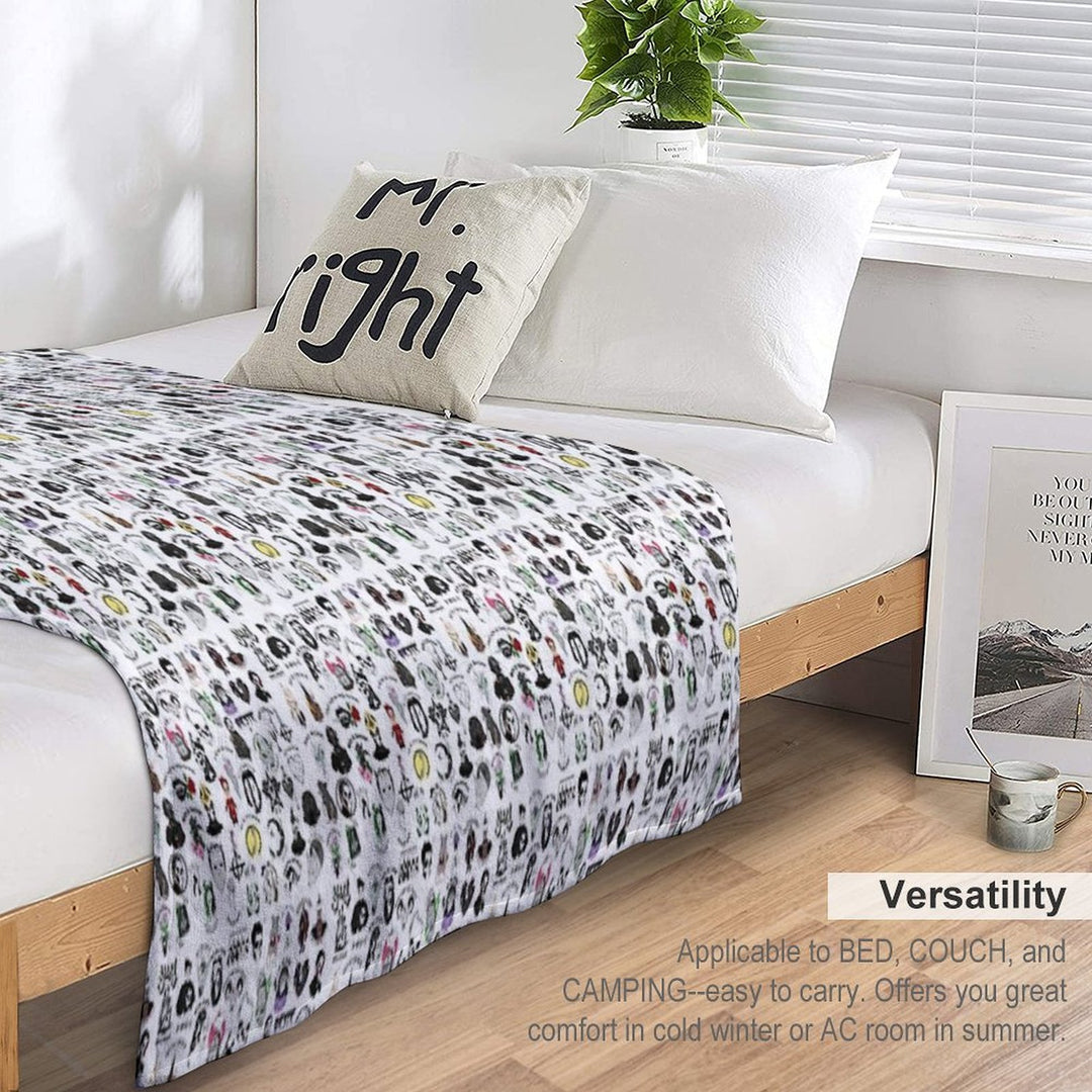 Ghost Collage Design Easy Care Throw Blanket