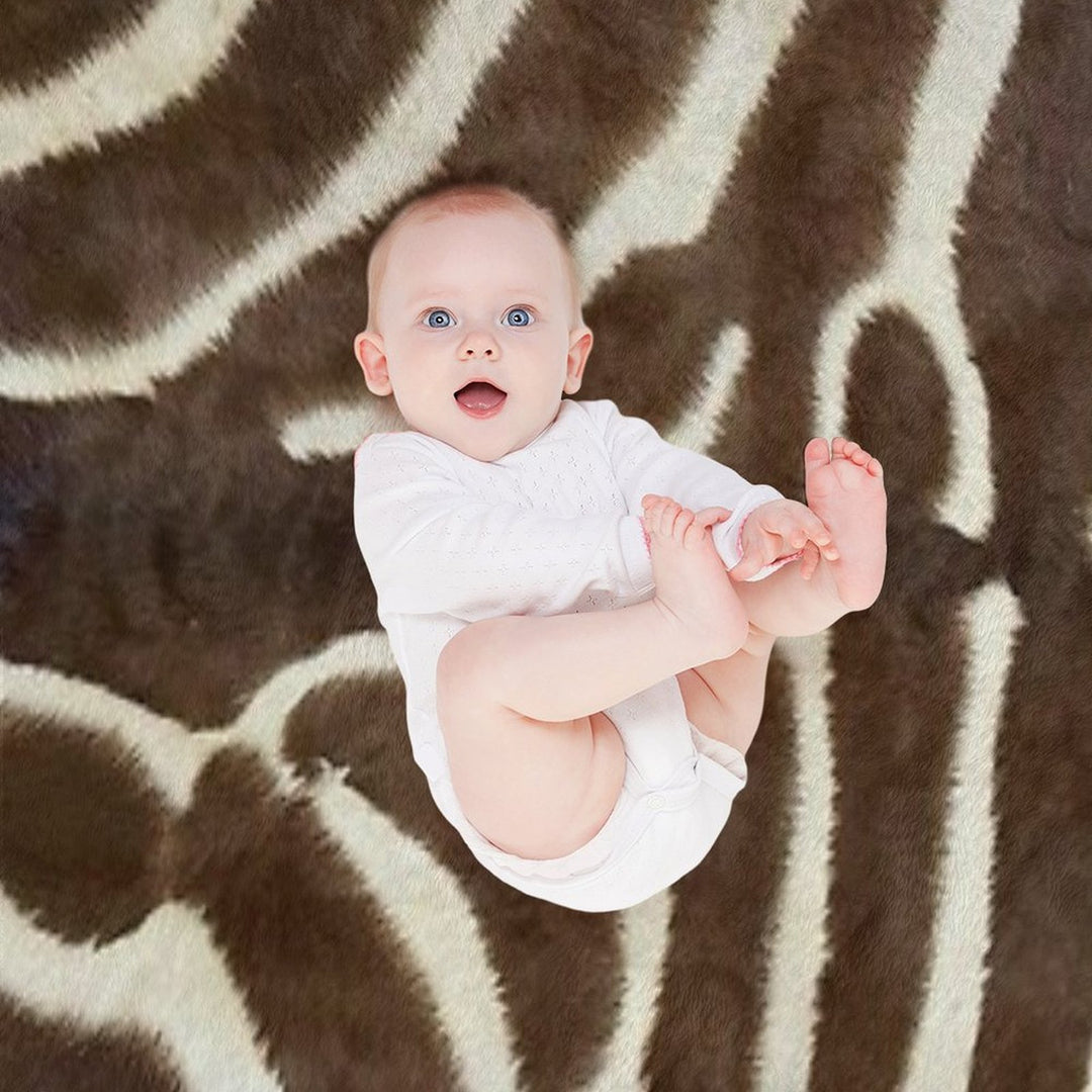 Furry Zebra Butt Photo Durable Throw Blanket