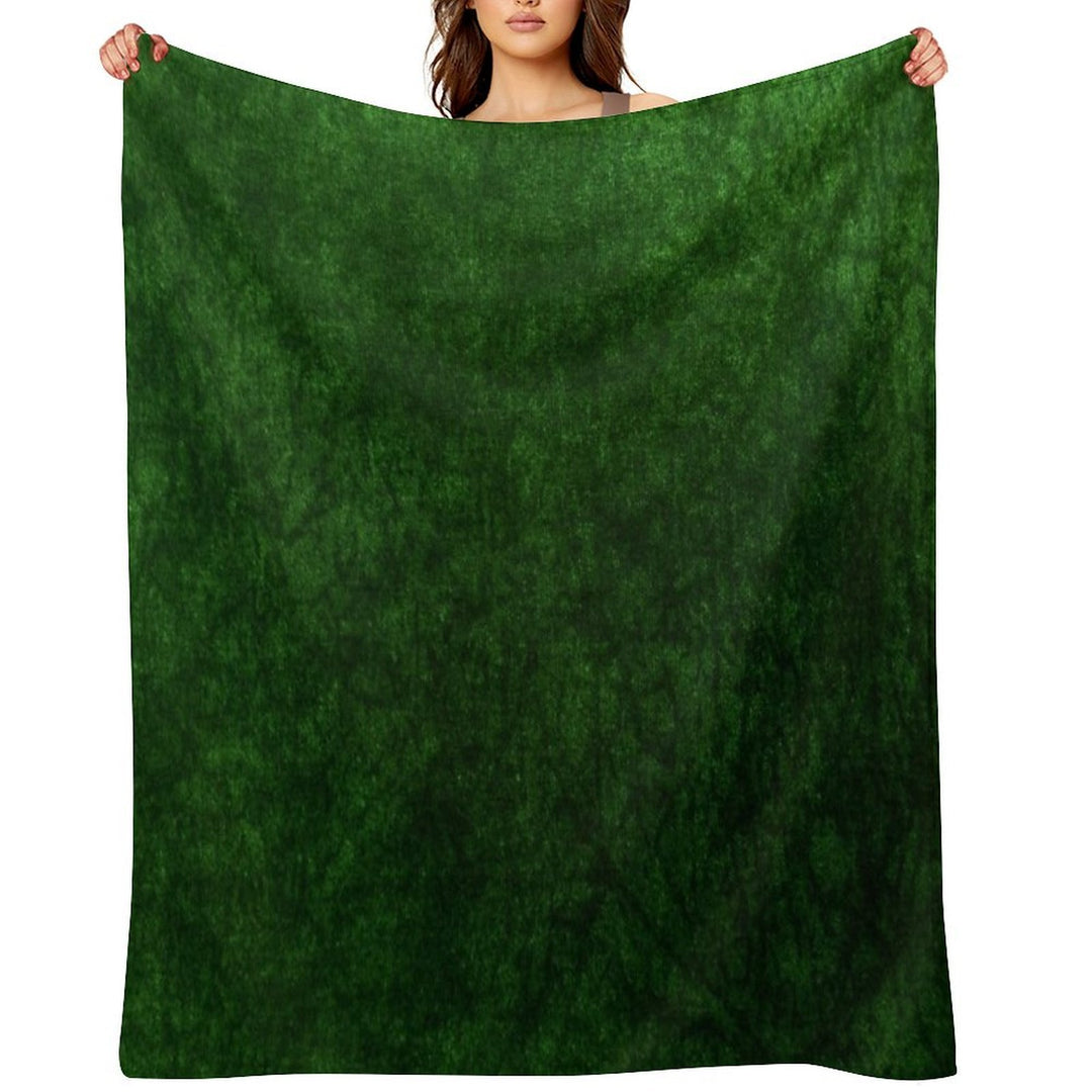 Emerald Green Grass Velvet  Texture Versatility Throw Blanket