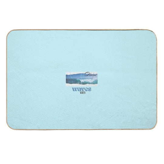 Blue Waves Under The Summer Sun  Rapid-Drying Bath Mat