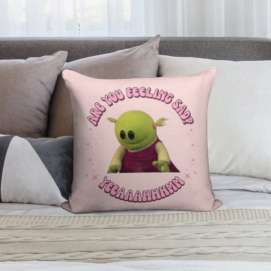 Are You Feeling Sad Nanalan Mona Soft Washable Throw Pillow