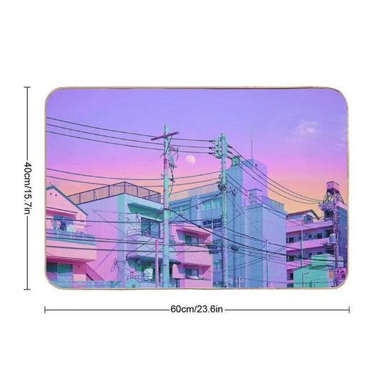 5PM in Ethereal Tokyo  High-Traffic Bath Mat