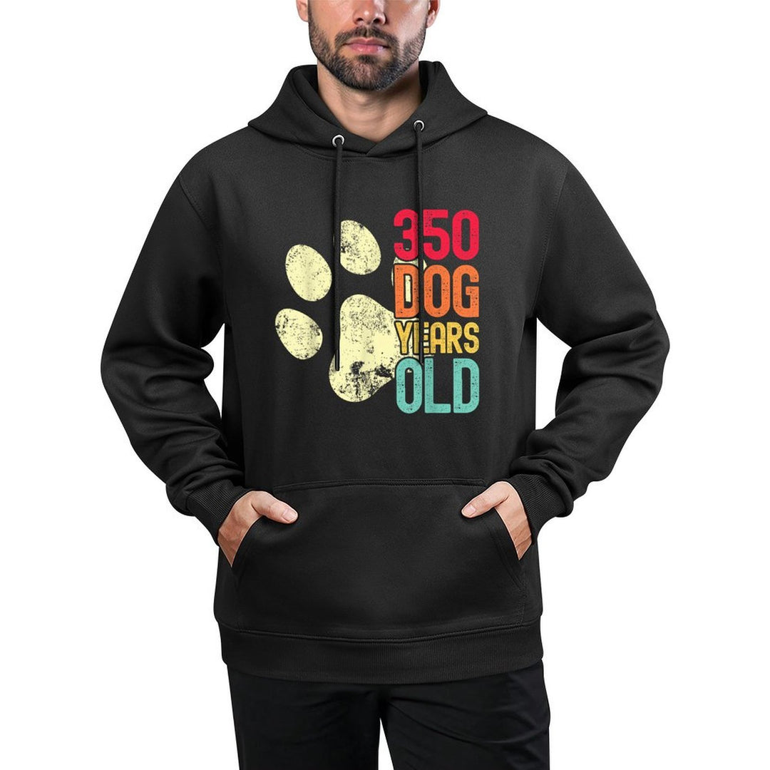 350 Dog Years Old Funny Dog Lovers 50th Birthday Durable Construction Hoodie
