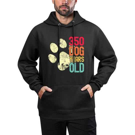 350 Dog Years Old Funny Dog Lovers 50th Birthday Durable Construction Hoodie