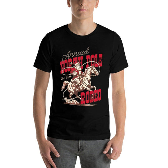 Vintage North Pole Rodeo Cowboy Santa Country Christmas  Versatile T-Shirt