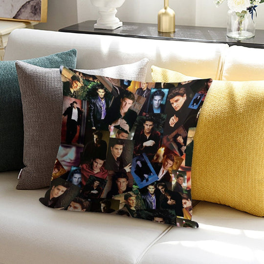 Angel Collage Soft Bedroom Essential Throw Pillow