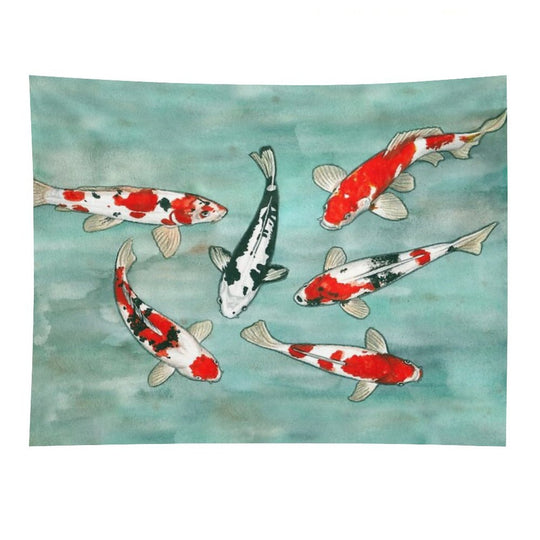 Le Ballet Des Carpes Koi Tapestry