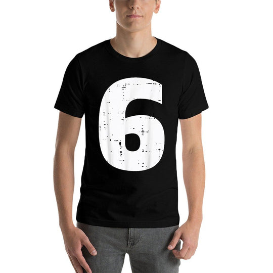 Number 6 Matching 67 Meme Halloween 6th Birthday Kids Boys  Rolled Sleeves T-Shirt