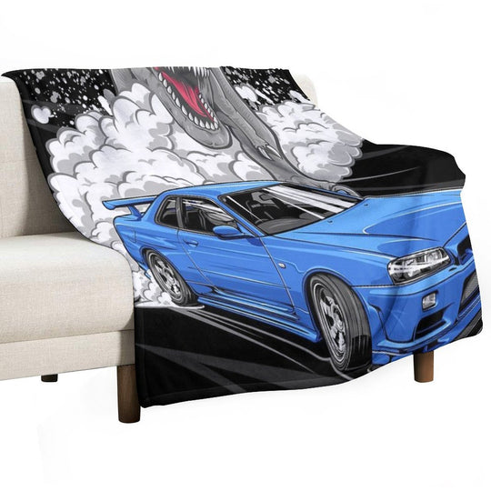Skyline R34 GTR Premium Throw Blanket