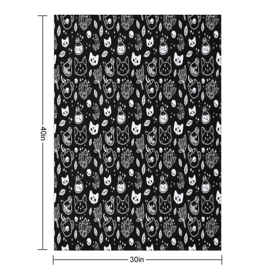 Herb Witch  Black And White  Nikury Gift-ready Throw Blanket