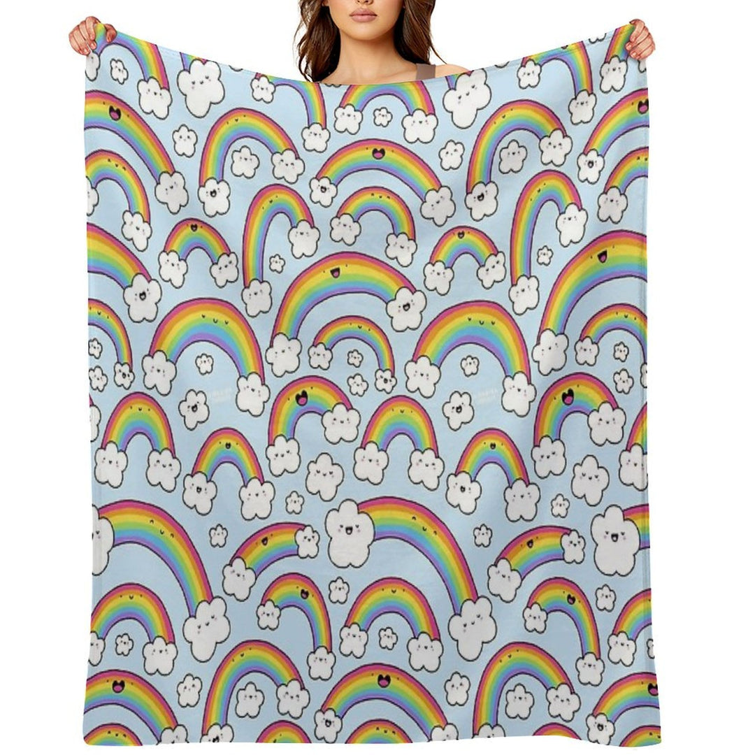 Rainbows Everywhere! Anti-pilling Throw Blanket