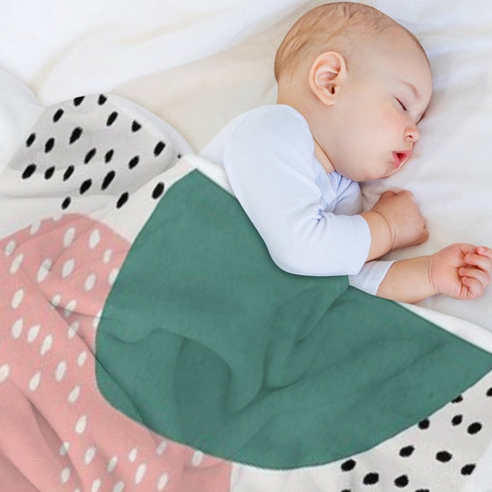 Abstract, Mid Century Modern Kids Wall Art, Nursery Room Velvety-soft Throw Blanket