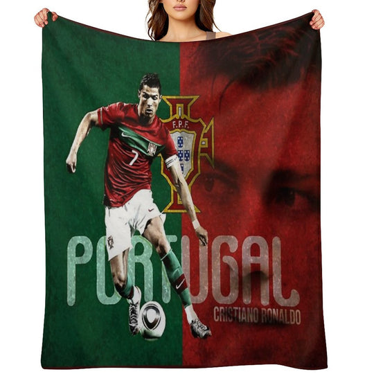 Art Cristiano Ronaldo Wrinkle-free Throw Blanket