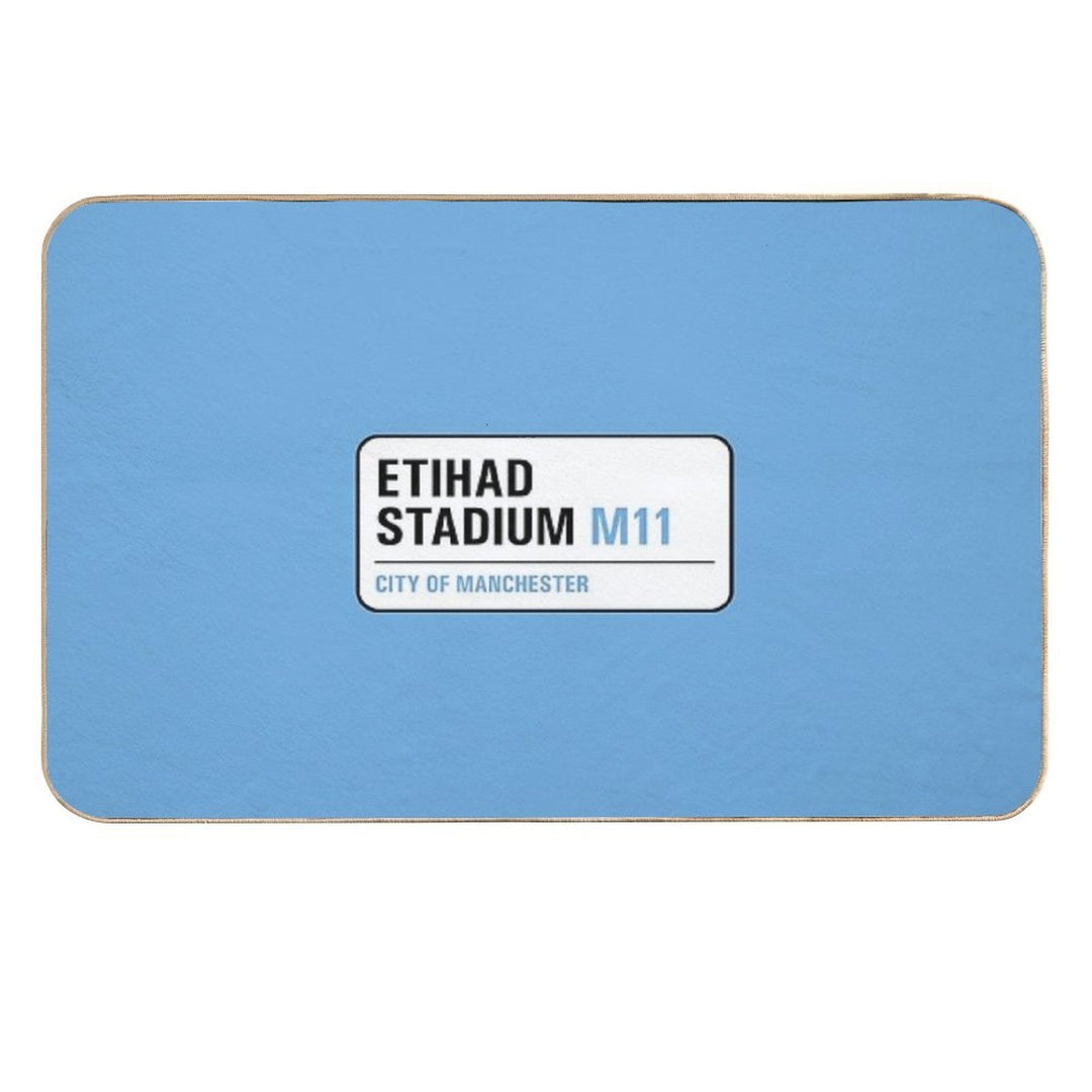 Man City - Etihad Stadium Street Sign  High-Traffic Bath Mat
