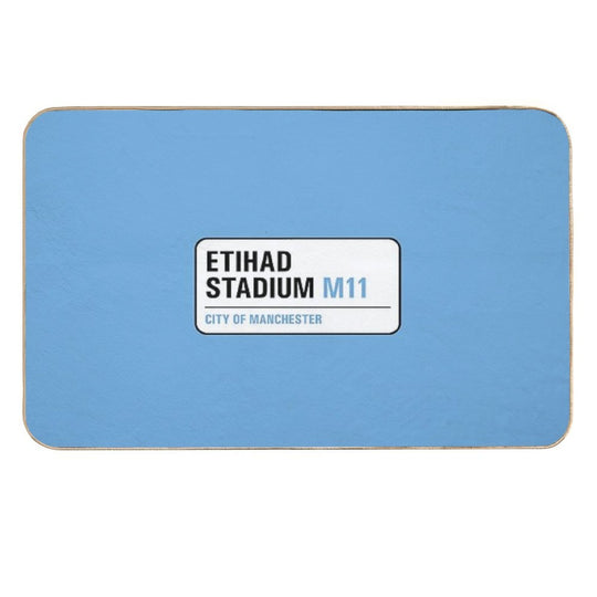 Man City - Etihad Stadium Street Sign  High-Traffic Bath Mat