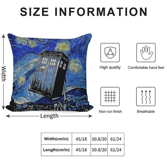 Van in Time Soft Skin-Friendly Throw Pillow