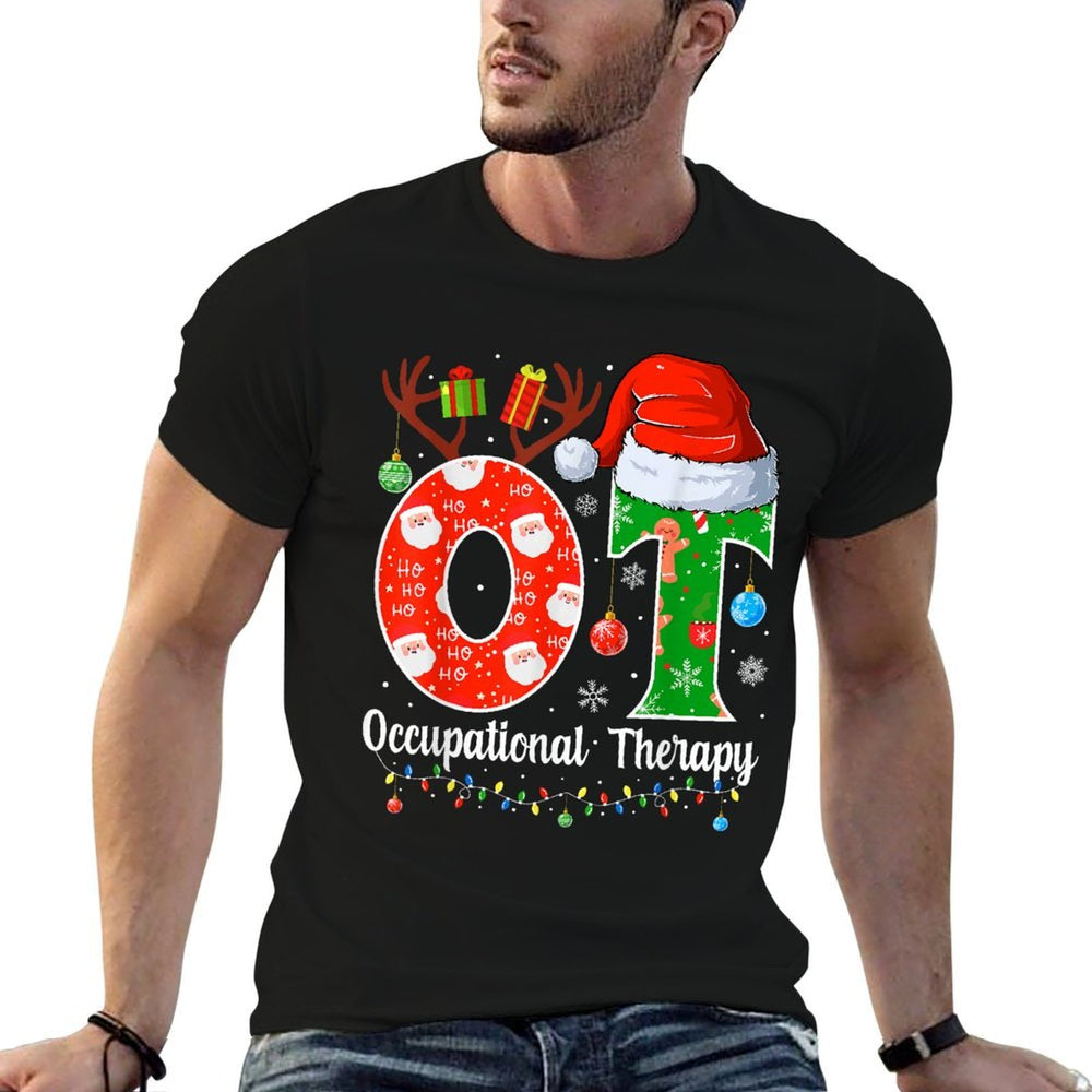 OT Christmas Occupational Therapy Christmas OT  Slim-fit Cut T-Shirt
