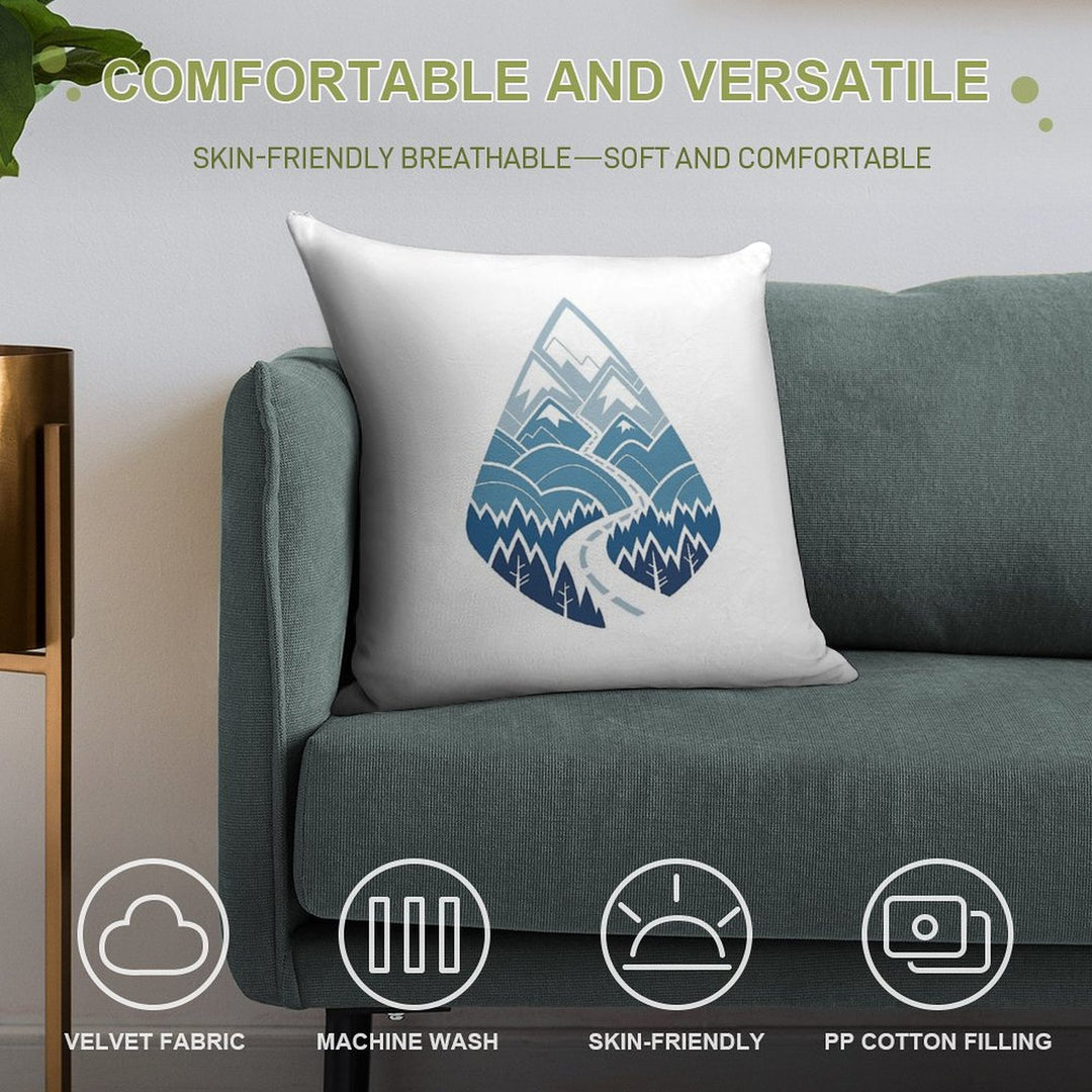 The Road Goes Ever On Winter (white) Soft High-Density Material Throw Pillow