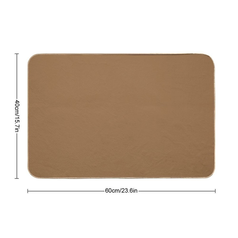 Plain Coffee Brown  Multi-Purpose Bath Mat