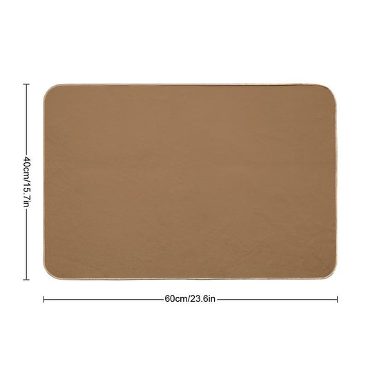 Plain Coffee Brown  Multi-Purpose Bath Mat