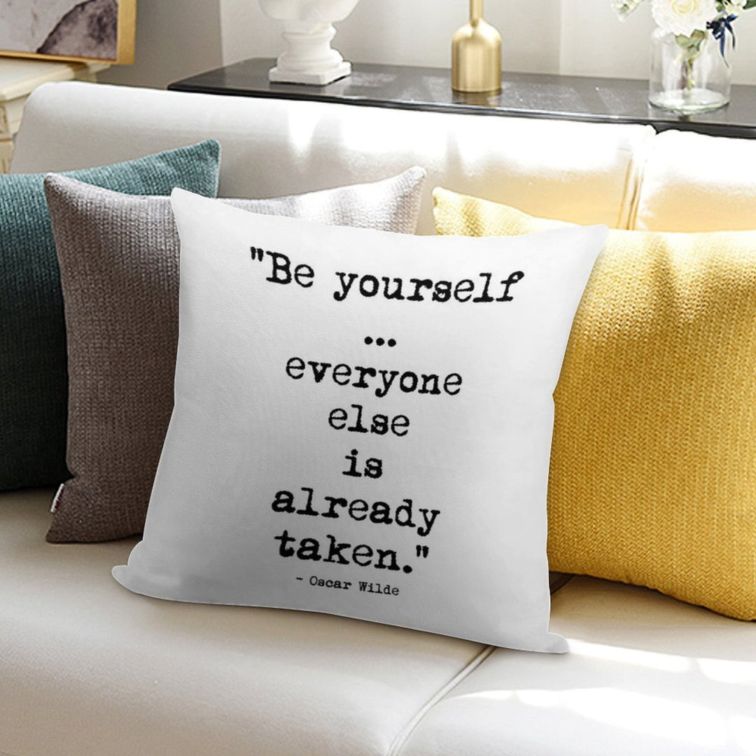 Oscar Wilde Be Yourself Soft Skin-Friendly Throw Pillow