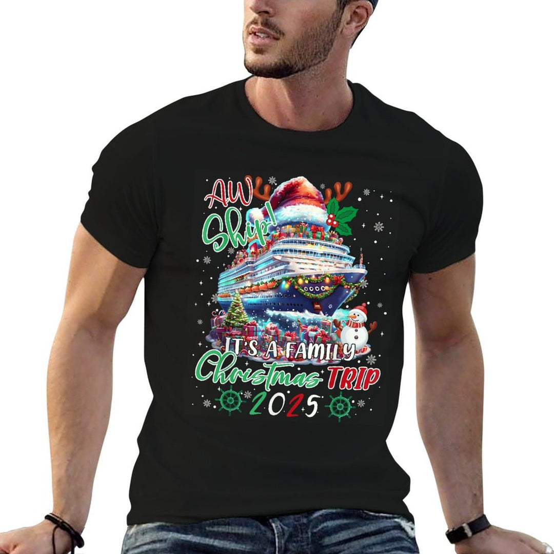 Cruise Family Aw Ship Its A Christmas Cruise Trips 2025  Odor-resistant T-Shirt