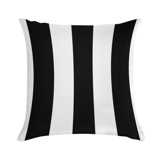 Black And White Stripes Soft Bedroom Essential Throw Pillow