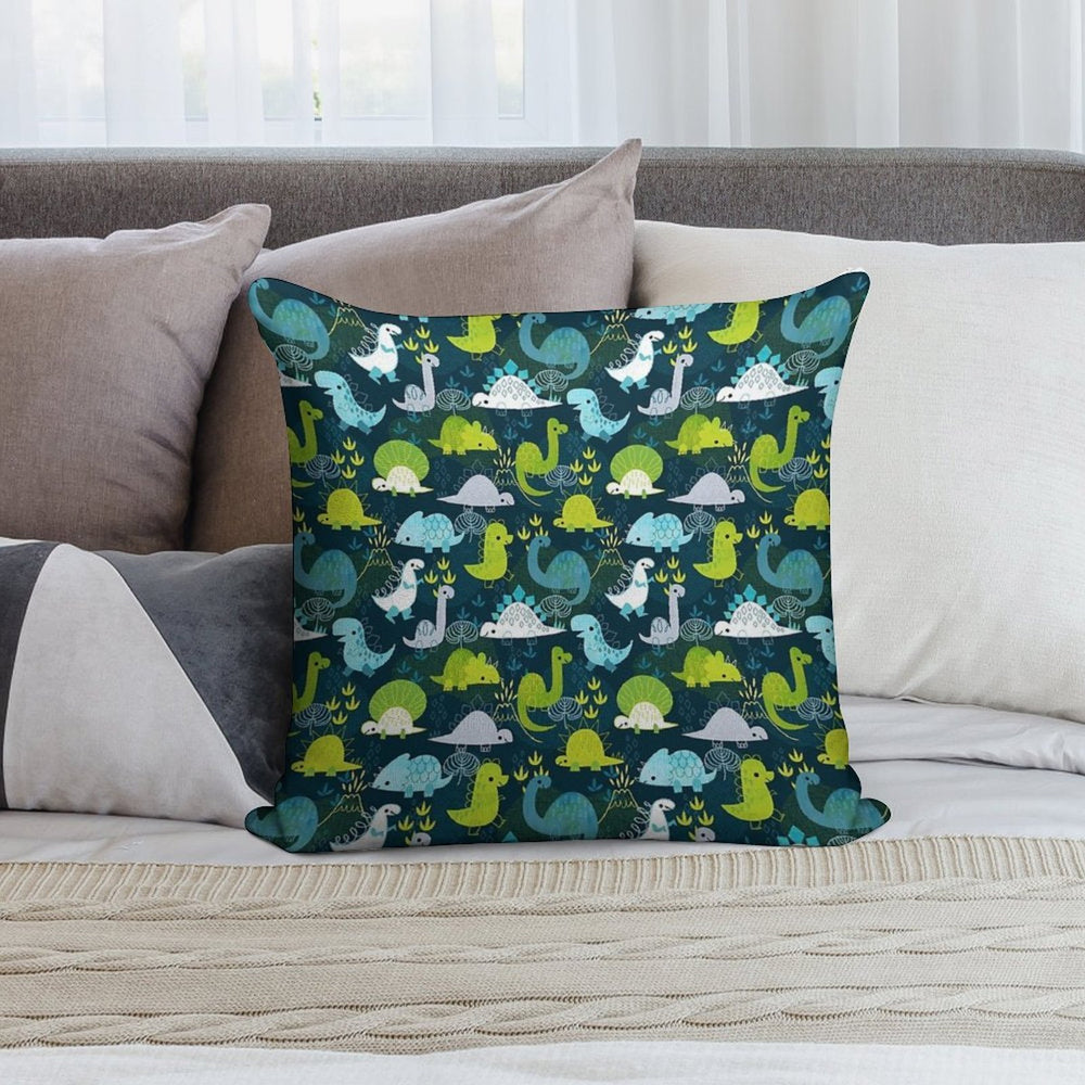 Dinosaurs Soft Fade-Resistant Throw Pillow