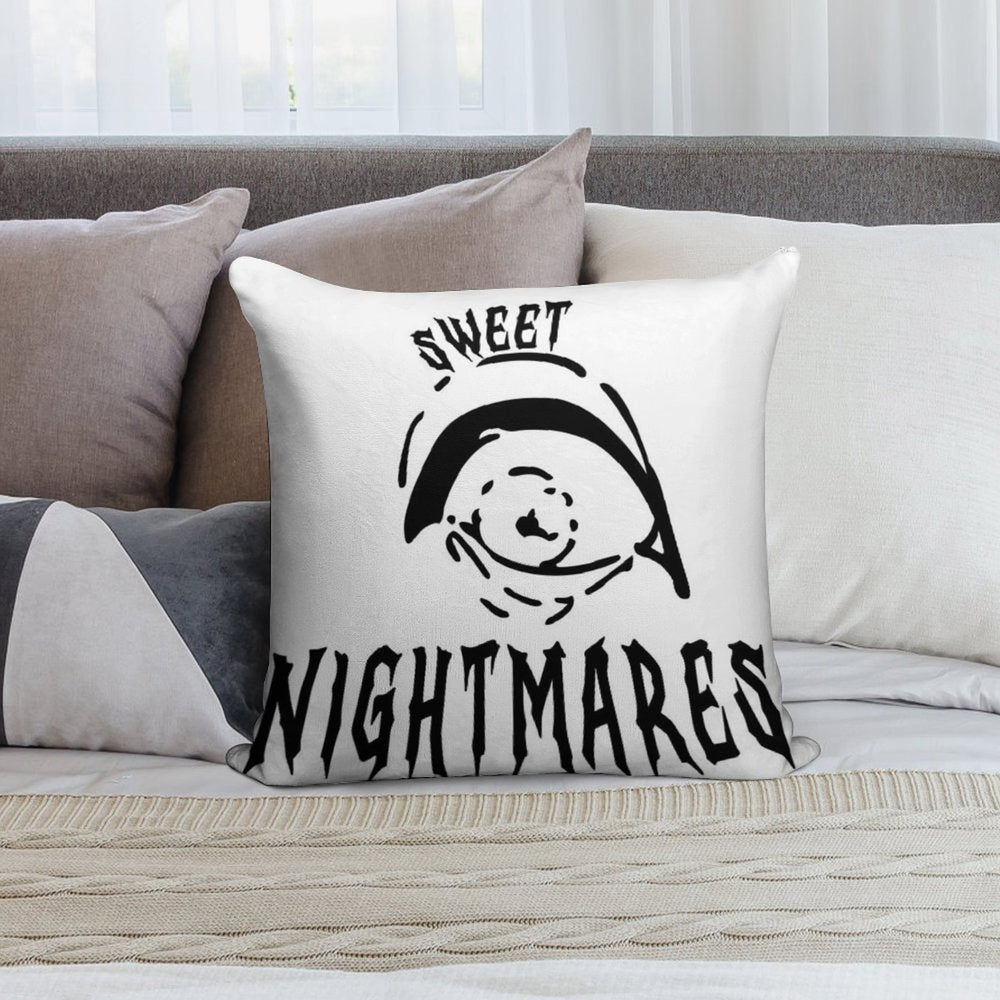 “Sweet Nightmares – Dark Gothic Art” Soft Durable Construction Throw Pillow