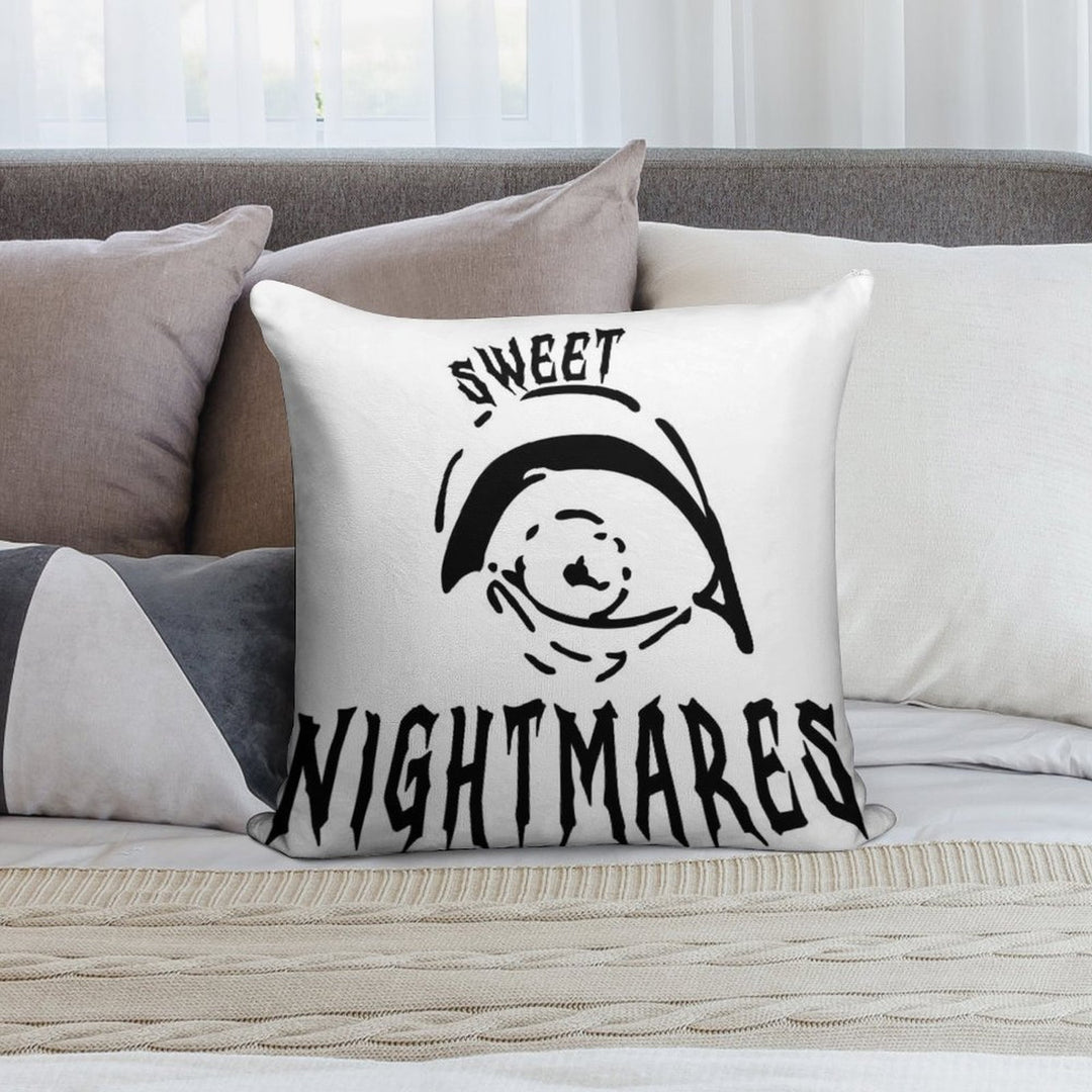 “Sweet Nightmares – Dark Gothic Art” Soft Durable Construction Throw Pillow