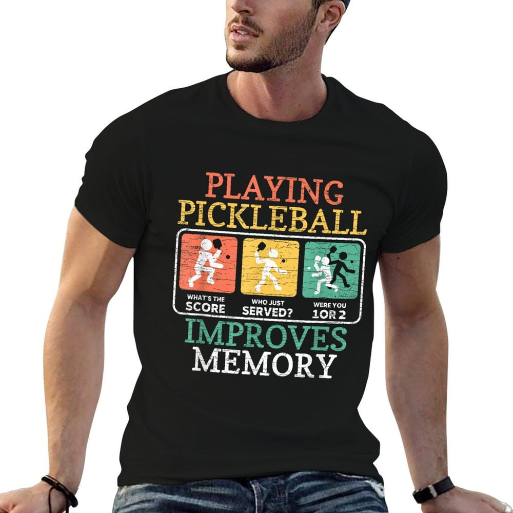 Playing Pickleball Improves Memory Pickleball  Slim-fit Cut T-Shirt
