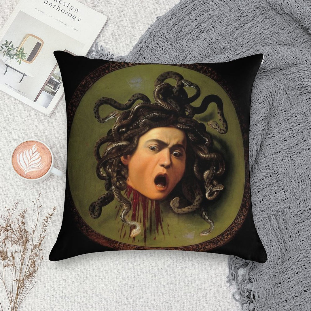 Michelangelo Merisi Da Caravaggio Medusa Soft Ultra-Soft Texture Throw Pillow