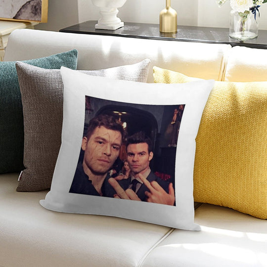 Klaus And Elijah Mikaelson Soft Hidden Zipper Throw Pillow