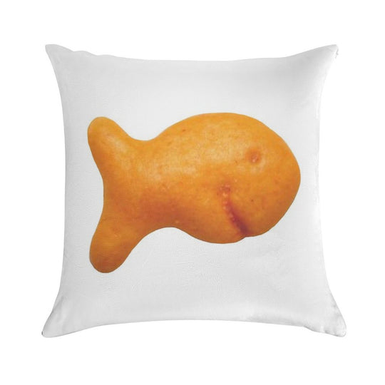 Goldfish Cracker Soft Shrink-Resistant Throw Pillow