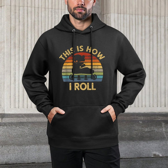 This Is How I Roll - Retro Inline Skating Rollerblading Gift Medium-Weight Fabric Hoodie