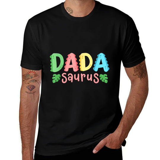 Dada Saurus Kids Dinosaur Birthday Party Family Matching  Moisture-wicking T-Shirt