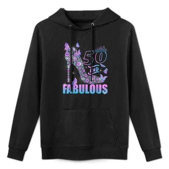 Butterflies High Heels 50 & Fabulous 50th Birthday Unisex Design Hoodie