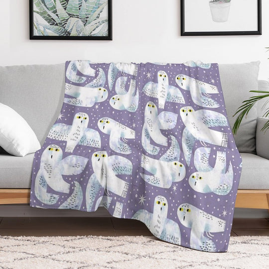 Snowy Owls Gift-ready Throw Blanket