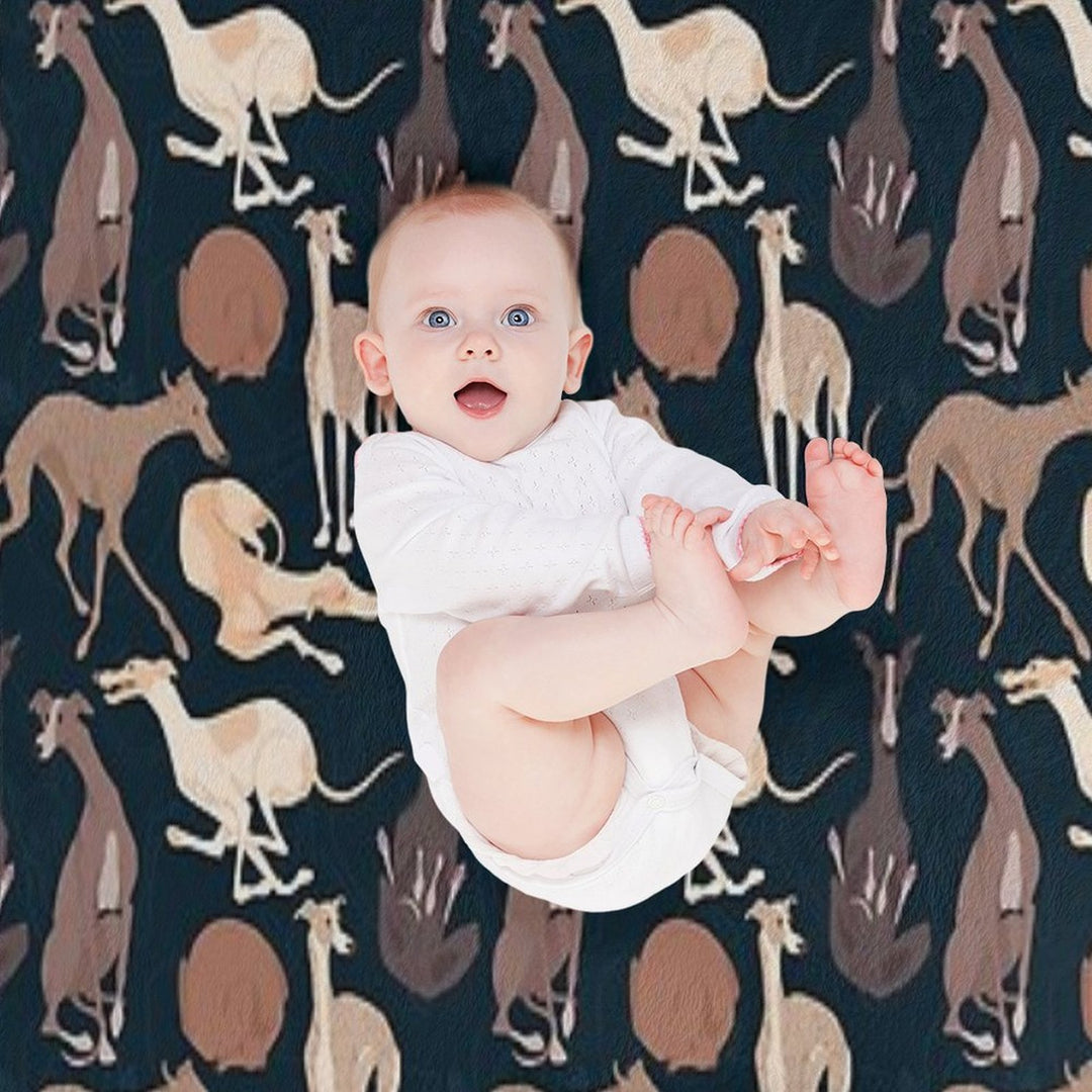 Whippet Good - Dark Eco-conscious Throw Blanket