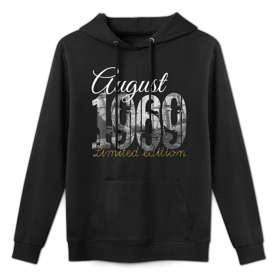 August 1969 - 50 Year Old 1969 50th Birthday Gift Customizable Surface Hoodie