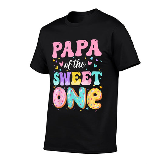Papa Of The Sweet One 1st Birthday Donut Bday Party  Eco-friendly Material T-Shirt