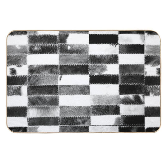 Patchwork Cowhide Rug  Absorbent Bath Mat