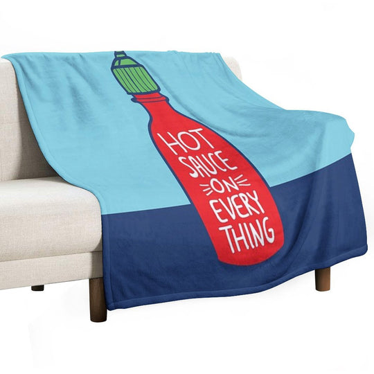 Hot Sauce on Everything Anti-pilling Throw Blanket
