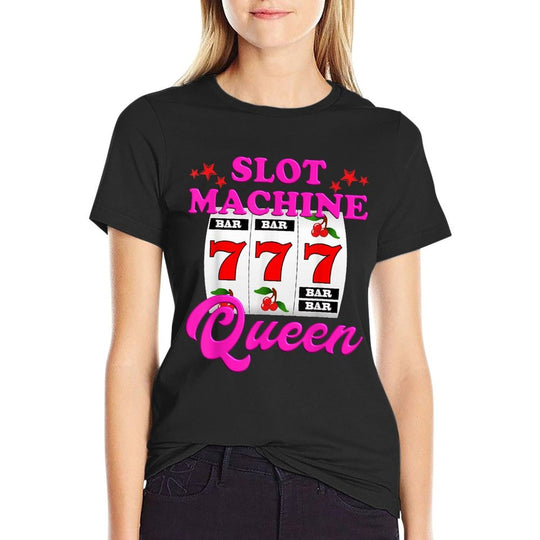Slot Machine Queen Casino Las Vegas Gambling Casino  Easy-care T-Shirt