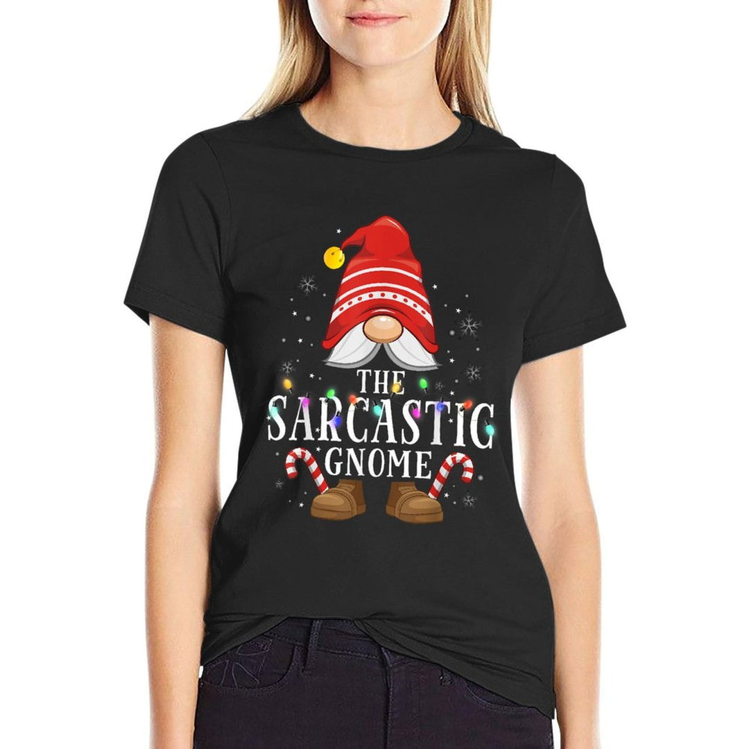 99 Gifts Matching Christmas Gnome Family PJS - The Sarcastic Gnome Family Christmas Pajama Party - Unisex-Adult, Small, Black,,,  Relaxed-fit T-Shirt