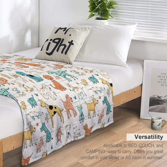 Dogs Dogs Dogs Compact Throw Blanket