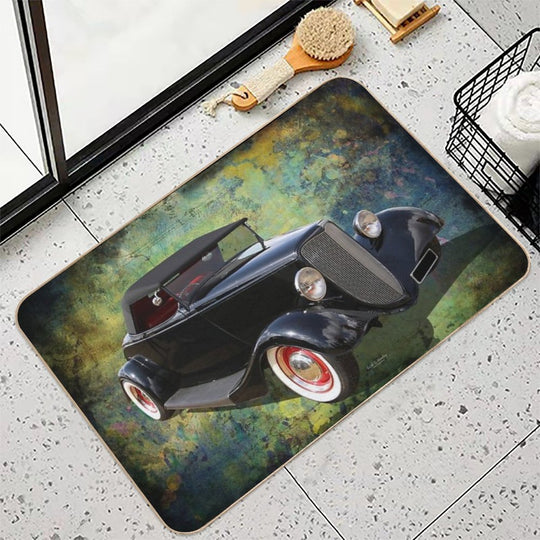 34 Black  Dirt-Trapping Bath Mat