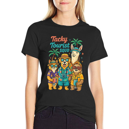 Tacky Tourist Squad Funny Summer Vacation  Relaxed-fit T-Shirt
