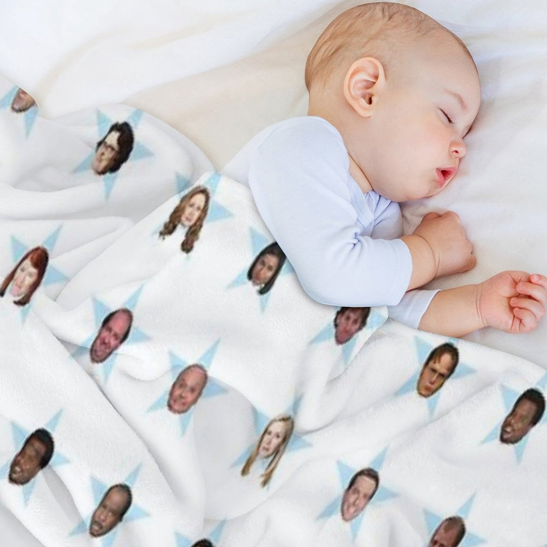 The Office Cast Star Stickers Travel-friendly Throw Blanket