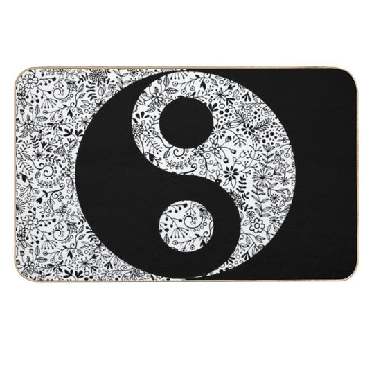 Floral YinYang  Multi-Purpose Bath Mat